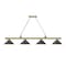 Z-Lite Cordon 4 Light Billiard, Rubbed Brass & Bronze 2306-4RB-BRZ15 - alternate 3